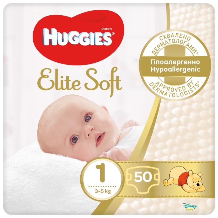Підгузники Huggies Elite Soft Newborn-1 (3-5 кг) 50 шт