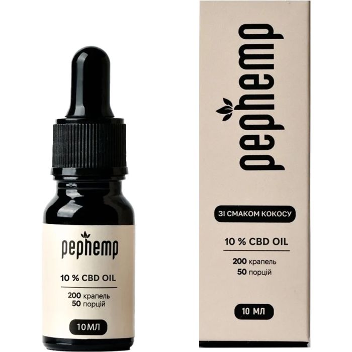 Pephemp Олія 10% СBD Isolate зі смаком кокосу 10 мл