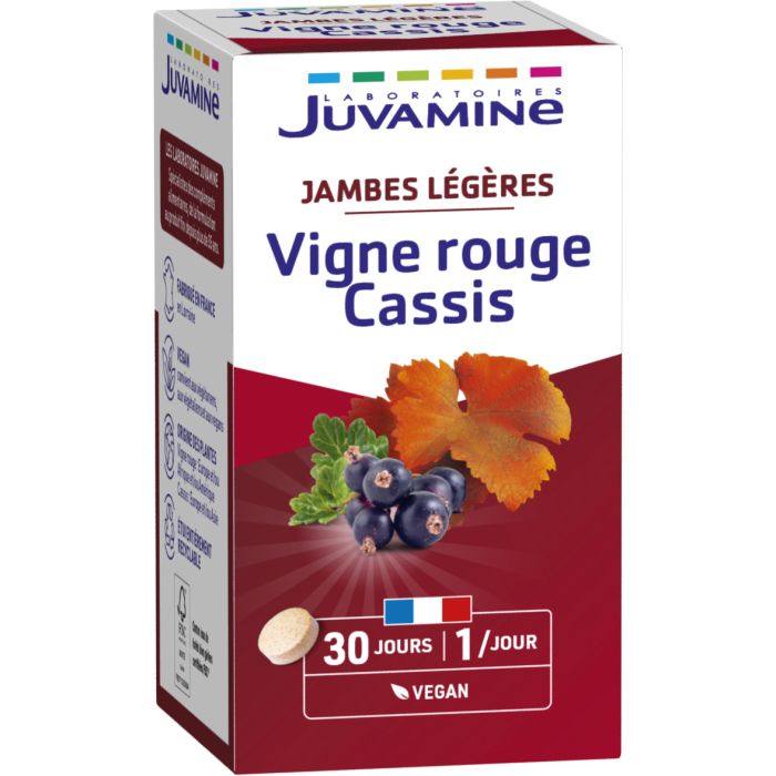 Juvamine (Жувамин) Красная лоза + черная смородина. Легкие ноги таблетки №30