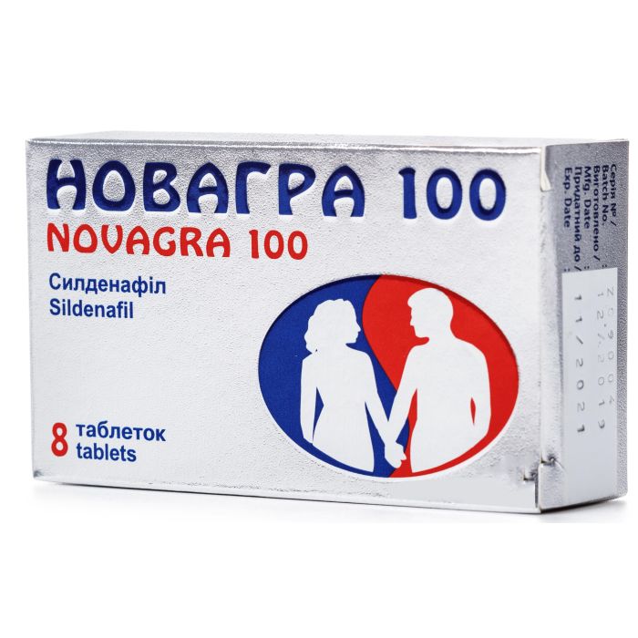 Новагра 100 мг таблетки №8