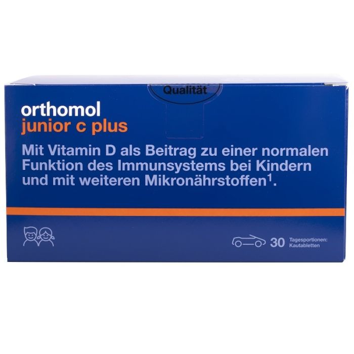 Вітаміни Orthomol Junior C Plus жувальні цукерки-машинки orange (30 днів)