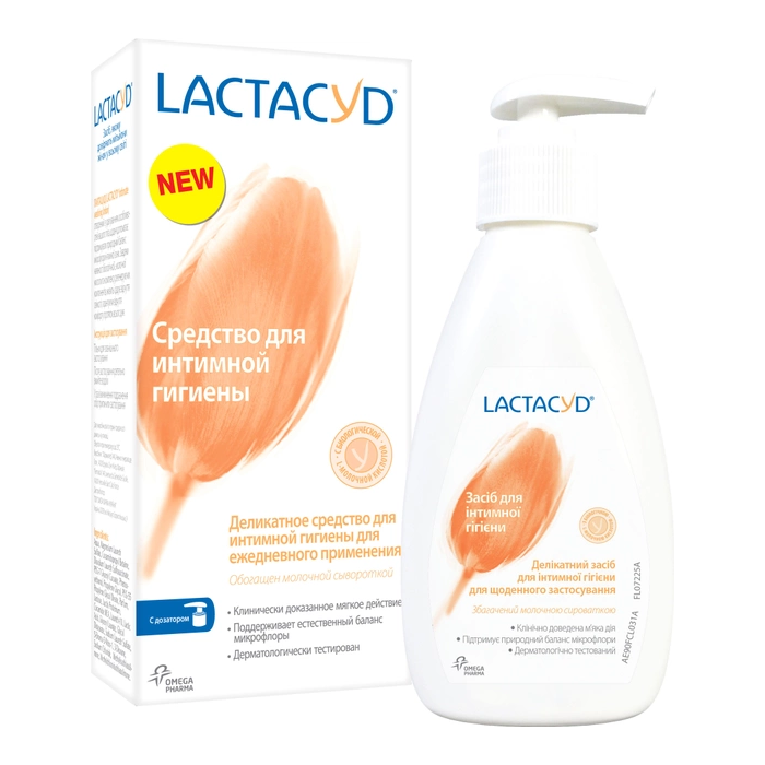 Средство для интимной гигиены Лактацид (Lactacyd) с дозатором 200 мл