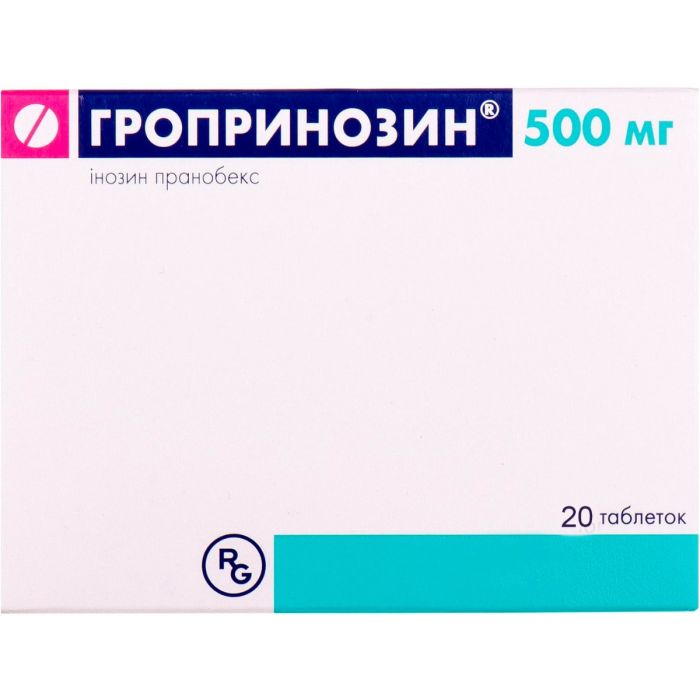 Гропринозин 500 мг таблетки №20