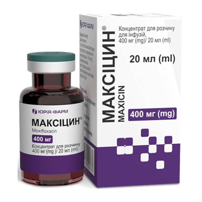 Максіцин 400 мг/20 мл концентрат для розчину для інфузій 20 мл