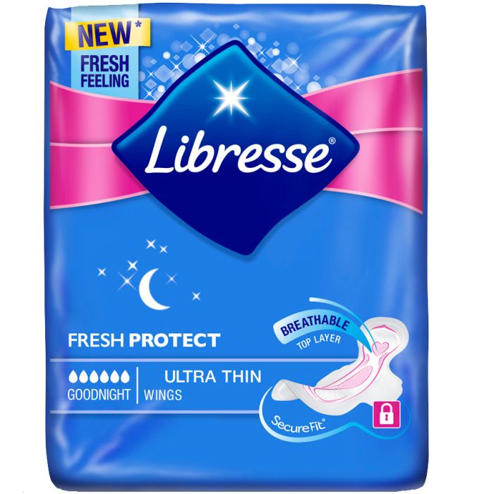 Прокладки Libresse Invisible Ultra Thin Goodnight 7шт