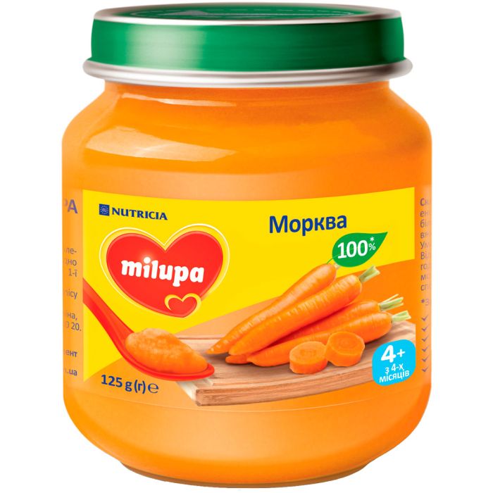Пюре Milupa Морковь (с 4 месяцев) 125 г