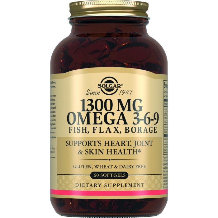 Solgar Омега 3-6-9 Комплекс жирних кислот 1300 мг капсули №60