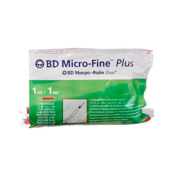 Шприц інсуліновий BD Micro Fine Plus 0,5 мл U-100 G-29