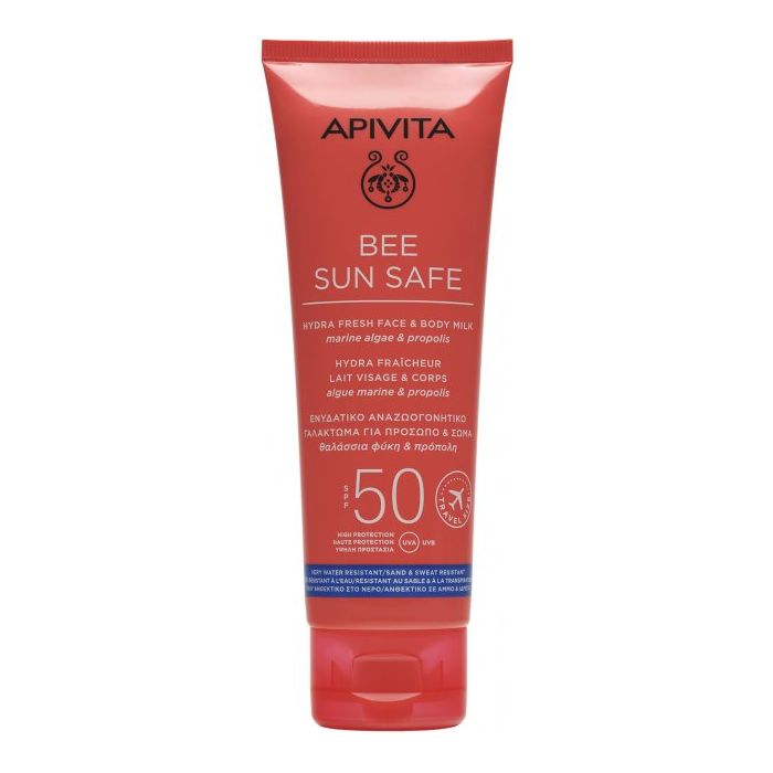 Молочко Apivita Bee Sun Safe для лица и тела солнцезащитное SPF50 100 мл