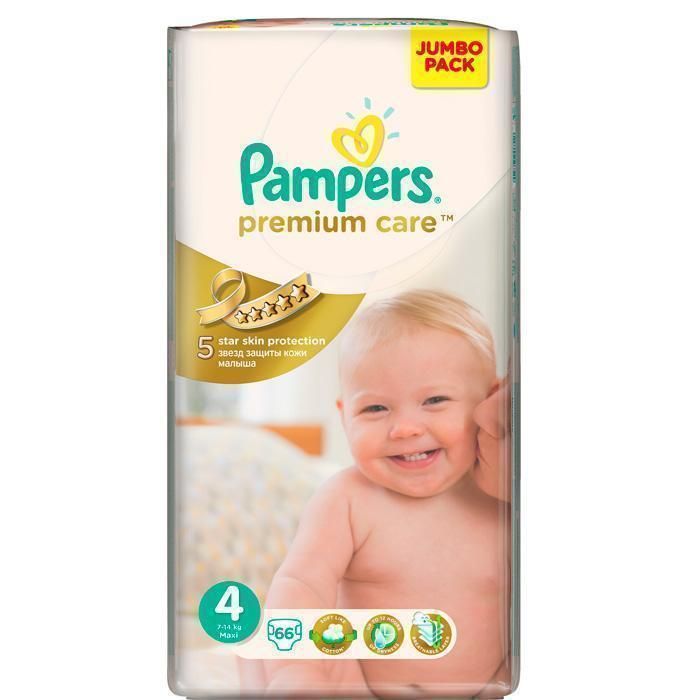 Підгузки Pampers Premium Care Maxi р.4 (7-14 кг) 66 шт