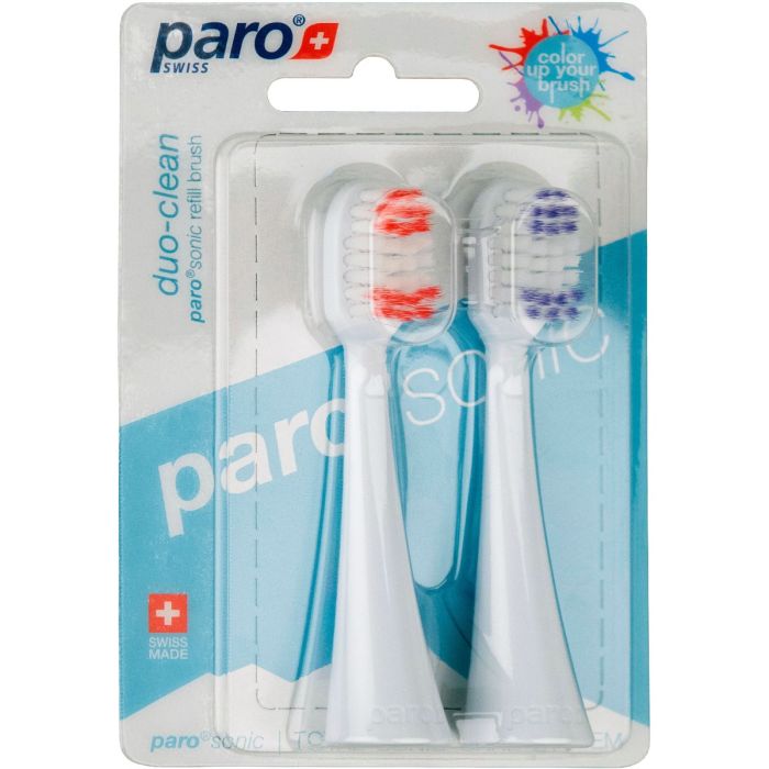 Змінні зубні щітки Paro Swiss Duo Clean для інтенсивного та глибокого очищення, 2 шт.