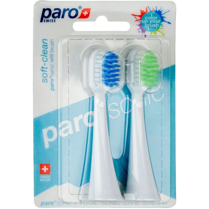 Змінні зубні щітки Paro Swiss Soft-Clean для ніжного та ретельного очищення, 2 шт.