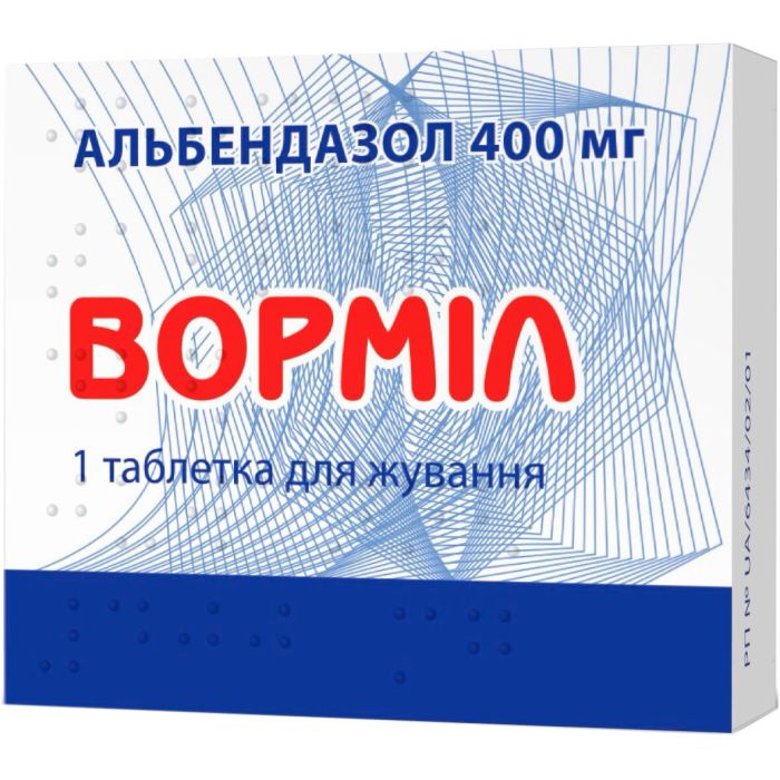 Ворміл 400 мг таблетки жувальні №1