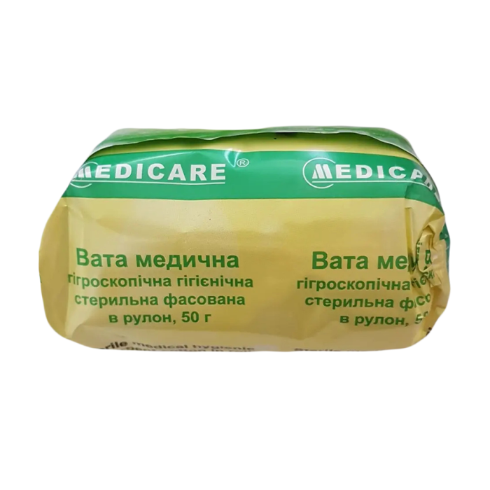 Вата Medicare нестерильная ролик 50 г