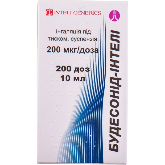 Будесонід-інтелі суспензія 200 мкг/доза 200 доз 10 мл