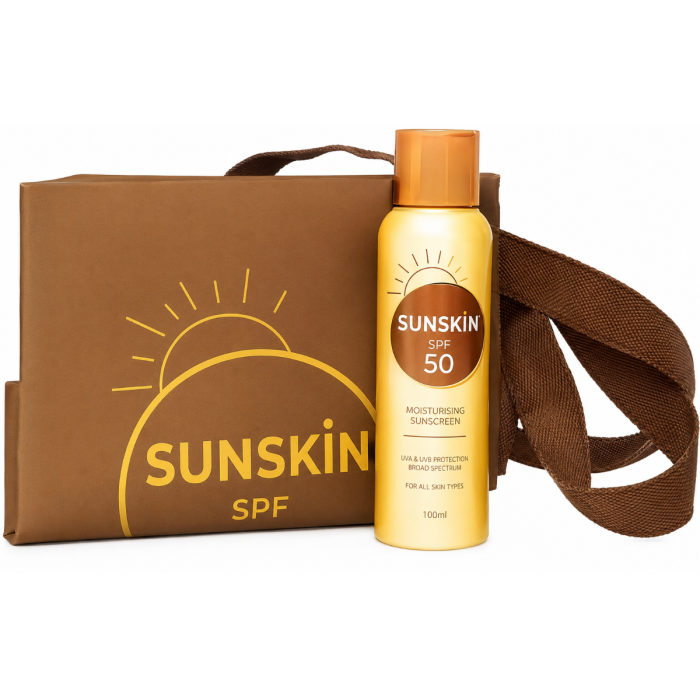 Средство Sunskin (Санскин) солнцезащитное водостойкое SPF50 150 мл + сумка шопер
