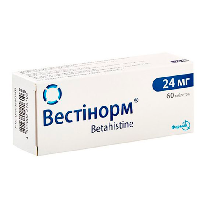 Вестінорм 24 мг таблетки №60