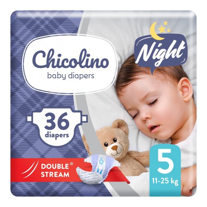 Підгузки Chicolino Night нар. 5 (11-25кг), 36 шт.