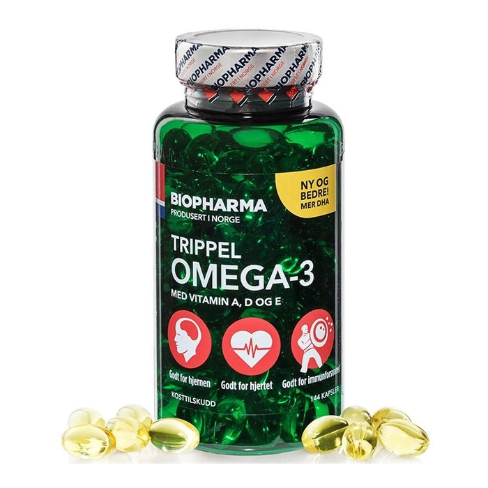 Потрійна Omega-3 Biopharma Trippel Преміум капсули №144