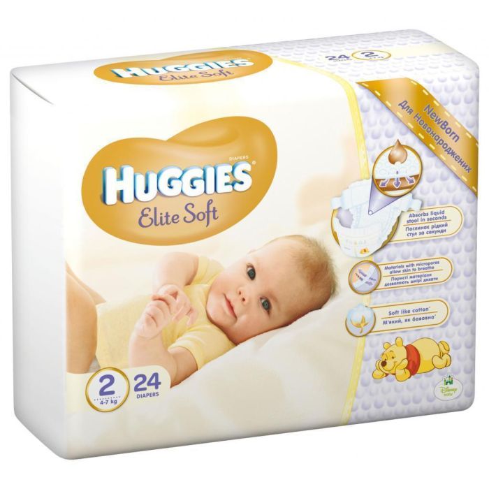 Підгузки Huggies Elite Soft р.2 Смол 24 шт