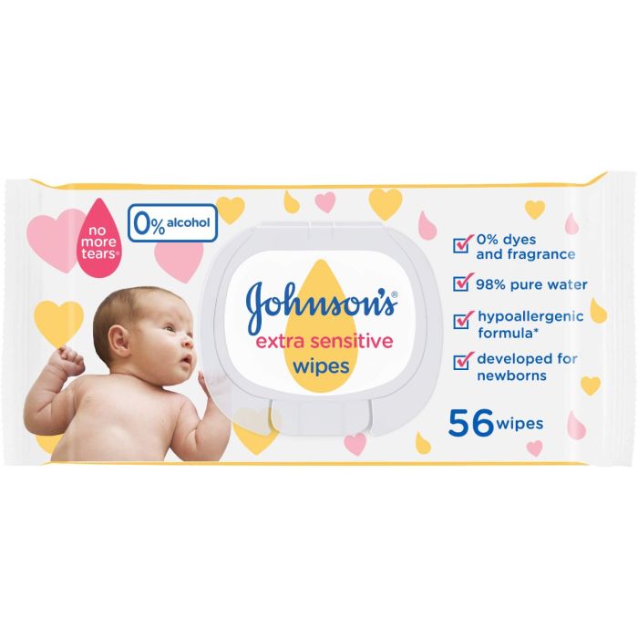 Влажные салфетки для детей Johnson's Baby Экстра нежные, 56 шт.