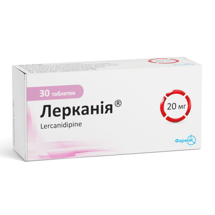 Лерканія  20 мг таблетки №30