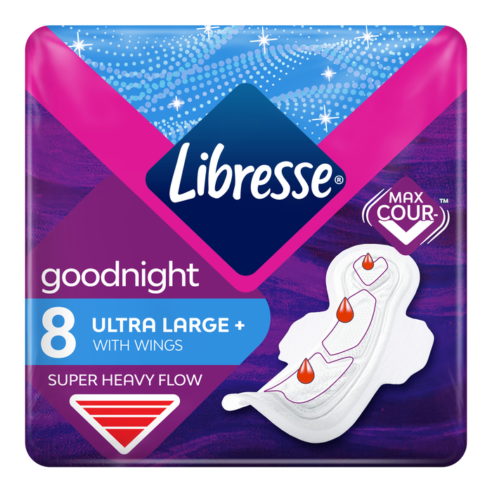 Прокладки гигиенические Libresse Goodnight Ultra Large+ №8