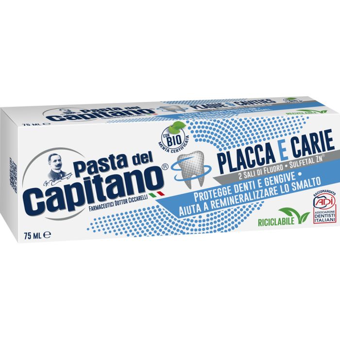 Зубная паста Pasta del Capitano Plaque&Cavities Против кариеса и зубного налета 75 мл