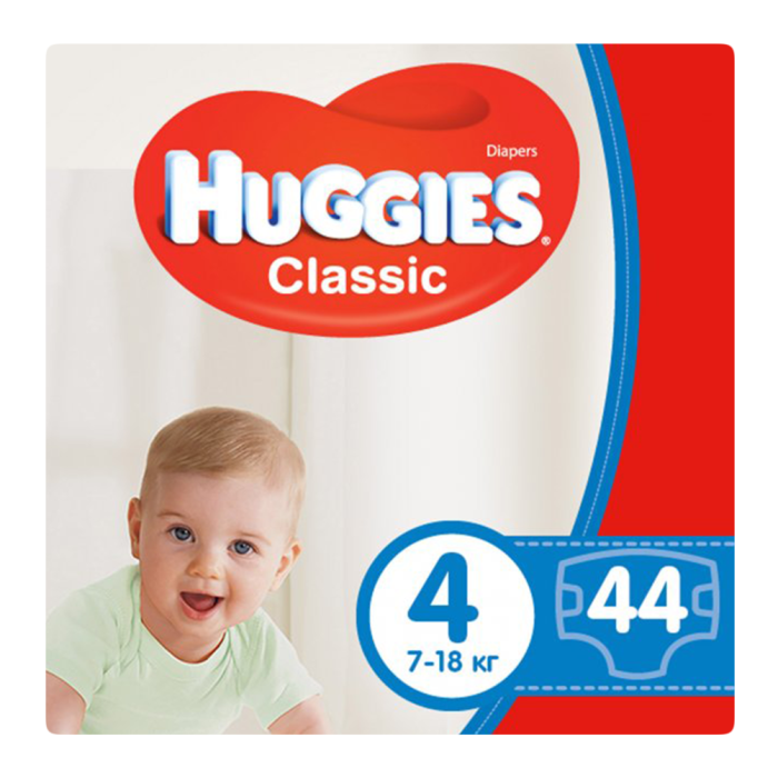 Підгузки Huggies (Хаггіс) Classic 4 (7-18 кг) №44 