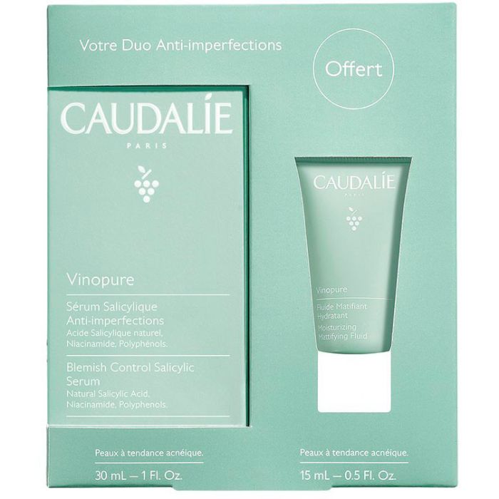 Набор Caudalie (Кодали) Vinopure Set 2024 (Сыворотка Vinopure 30 мл+Средство Vinopure SOS 15 мл)