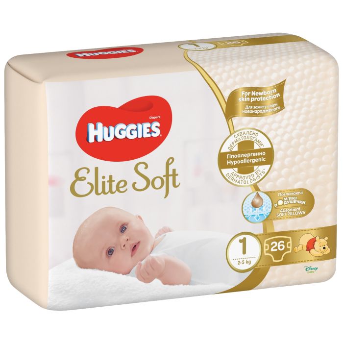Підгузки Huggies Elite Soft р.1 Смол 26 шт