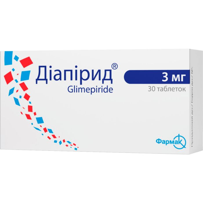 Діапірид 3 мг таблетки №30