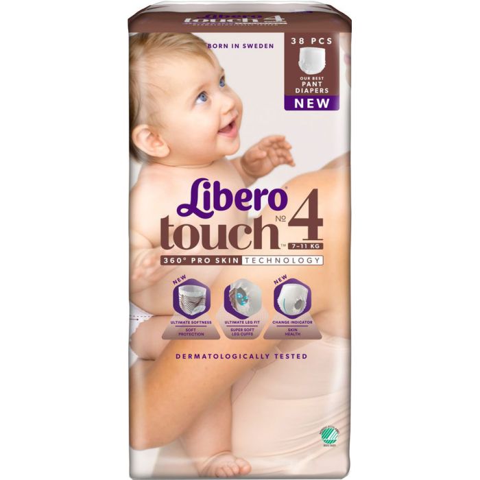 Подгузники-трусики Libero Touch р.4 (7-11 кг) 38 шт.