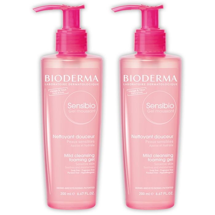 Набор Bioderma Sensibio Duo Гель Очищающий 2*200 мл второй в подарок - фото №1 Набор Bioderma Sensibio Duo Гель Очищающий 2*200 мл второй в подарок