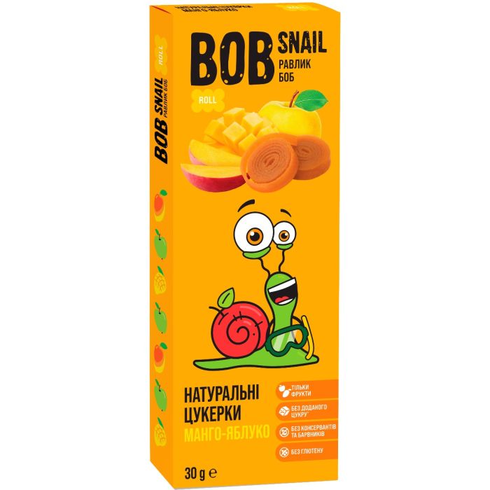 Конфеты Bob Snail (Улитка Боб) манго-яблоко 30 г