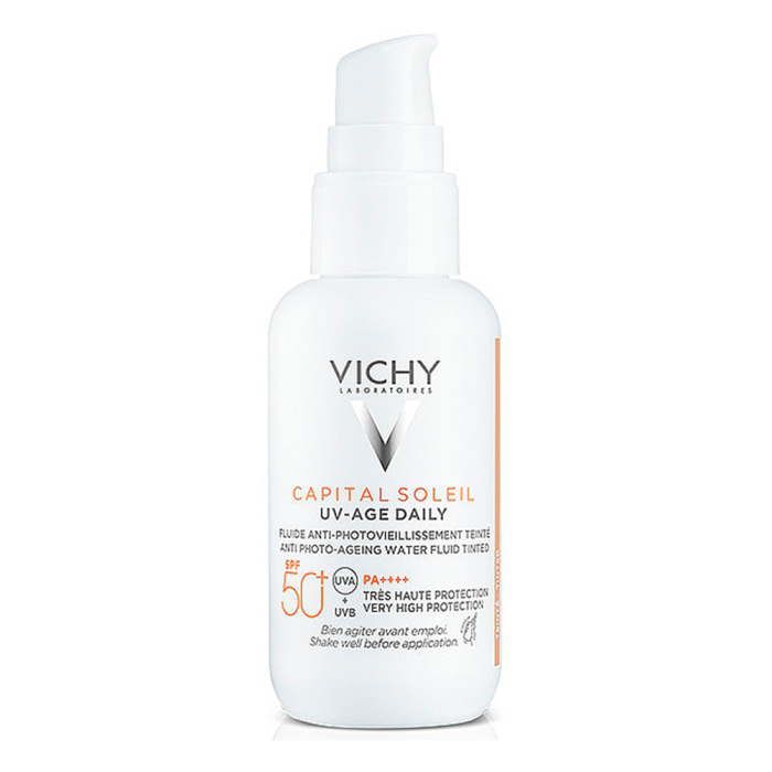 Флюид Vichy Capital Soleil солнцезащитный с тонирующим эффектом против признаков фотостарения для кожи лица SPF50+ 40 мл