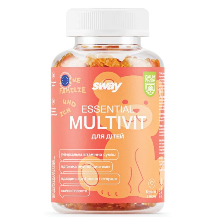 Sway (Свей) Мультивит Для детей желатиновые пастилки №60 - фото №1 Sway (Свей) Мультивит Для детей желатиновые пастилки №60