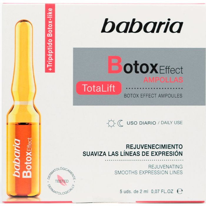 Ампули Babaria Botox Effect для зрілої шкіри з ефектом омолодження, 5х2 мл