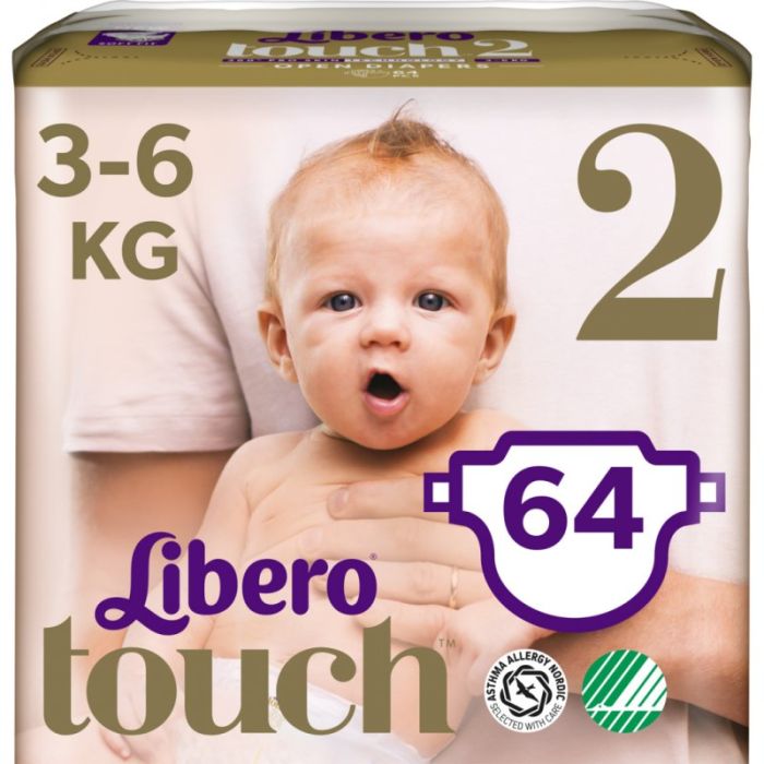 Подгузники Libero Touch р.2 (3-6 кг) 64 шт.