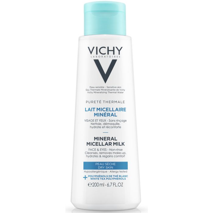 Молочко Vichy Purete Thermale міцелярне для сухої шкіри обличчя і очей 200 мл
