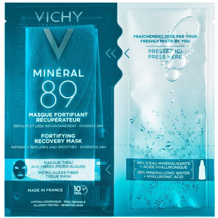 Маска Vichy Mineral 89 Тканинна зміцнююча для відновлення шкіри обличчя 29 мл