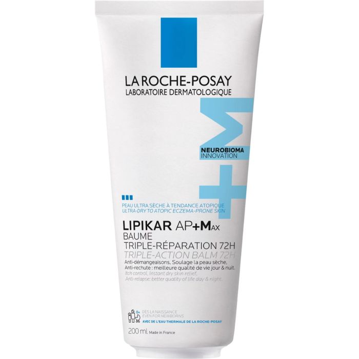 Бальзам La Roche-Posay (Ля Рош-Позе) Lipikar АР+Макс ліпідовідновлювальний для дуже сухої та схильної до атопії шкіри обличчя та тіла для немовлят, дітей та дорослих 200 мл
