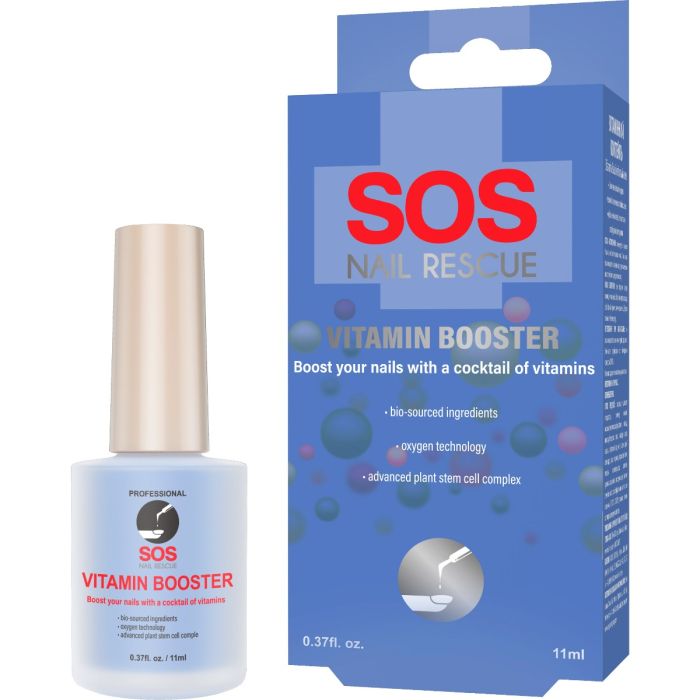 Витаминный коктейль для ногтей SOS Nail Rescue с технологией использования стволовых клеток растений, 11 мл