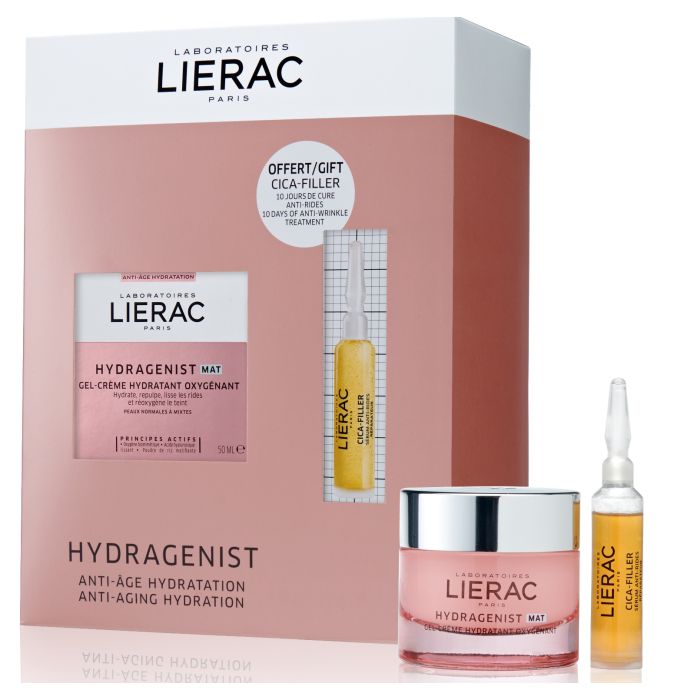 Набір Lierac Hydragenist (Hydragenist МАТ Гель-крем 50 мл + Cica-filler Сироватка 10 мл)