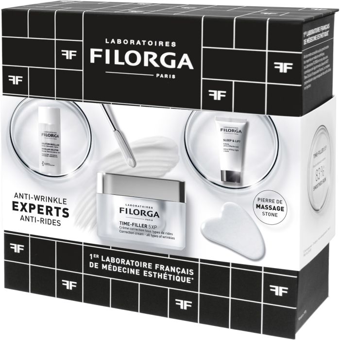 Набор Filorga (Филорга) Антивозрастной: крем для лица против морщин Time-Filler 5 XP, 50 мл+ Мицеллярный лосьон Anti-Ageing, 50 мл+Ночной ультралифтинговый крем Sleep & Lift Ultra, 15 мл