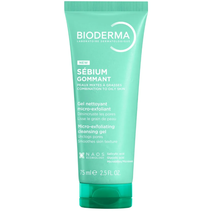 Гель-гомаж Bioderma (Біодерма) Sebium відлущуючий для обличчя 75 мл