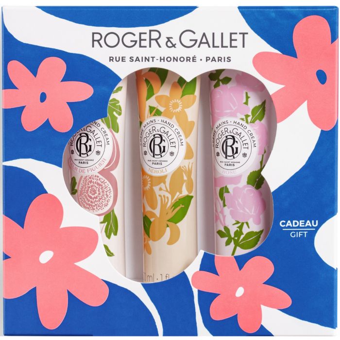 Набір Roger&Gallet (Роже&Галлє) креми для рук (Квітка інжиру+Неролі+Роза) 3х30 мл