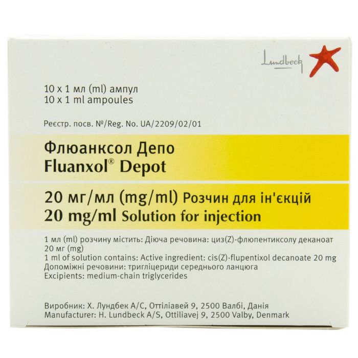 Флюанксол Депо розчин для для ін'єкцій 20 мг 1 мл ампули №10