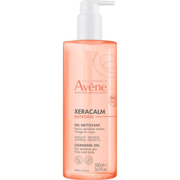 Гель Avene (Авен) XeraCalm Nutrition очищающий  для сухой чувствительной кожи лица и тела 500 мл