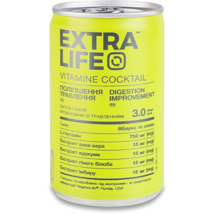 Напій Extra Life Vitamin Cocktail Поліпшення травлення, 150 мл
